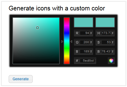 generate color for icons